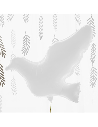 Weißer Taubenballon – Dekoration Kommunion und elegante Taufe | BelleFete.ch