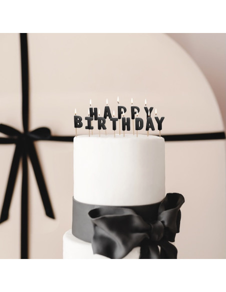 Candeline nere "Buon compleanno" per feste di compleanno