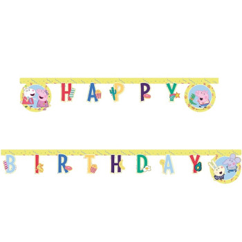Guirlande d'anniversaire Peppa Pig - Happy Birthday - Bellefete.ch – Magasin en Ligne Suisse