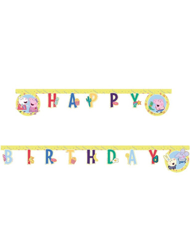 Geburtstagsgirlande Peppa Pig - Happy Birthday - Bellefete.ch – Schweiz Online Shop