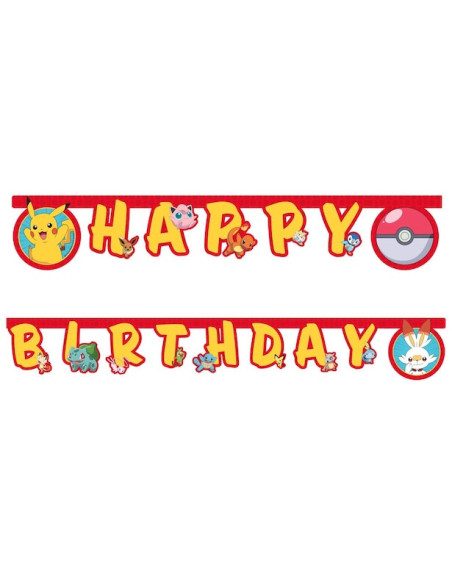 Ghirlanda di compleanno Pokémon – decorazione festa per bambini a tema Pokémon | BelleFete.ch