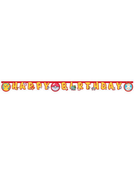 Ghirlanda di compleanno Pokémon | Decorazioni per feste per bambini | BelleFete.ch