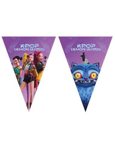 K-Pop Dämonenjäger-Wimpelkette 2,3 m | Geburtstagsdekoration | BelleFete.ch