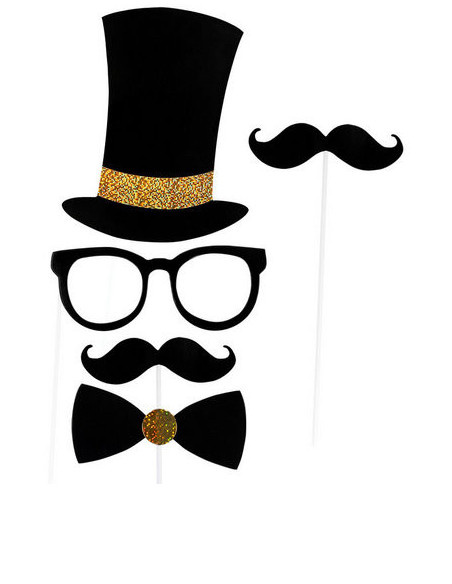 Kit photobooth Boland cadre doré | Accessoires fête et mariage | BelleFete.ch