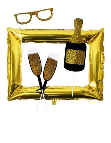 Boland Fotobox-Set mit Goldrahmen | Party- und Hochzeitsaccessoires | BelleFete.ch