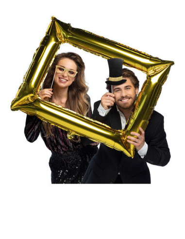 Kit photobooth Boland cadre doré | Accessoires fête et mariage | BelleFete.ch
