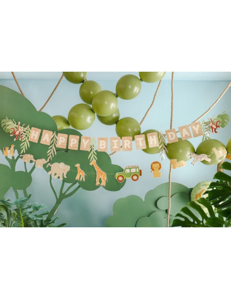 Geburtstagsgirlanden im Safari-Stil | Kindergeburtstagsdekoration | BelleFete.ch