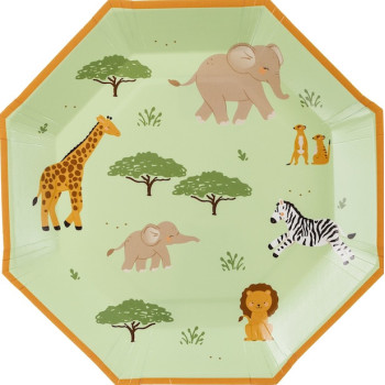 Piatti di compleanno Safari – stoviglie per feste bambino tema giungla e animali | BelleFete.ch