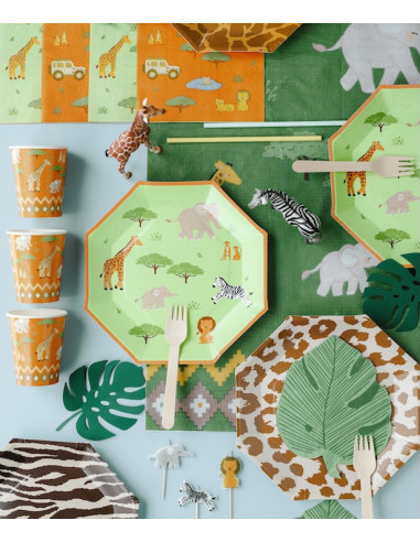 Assiettes d’anniversaire Safari - Vaisselle Enfant | BelleFete.ch