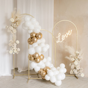 Arco di palloncini Bianco e Oro - Decorazione di festa - Bellefete.ch 2