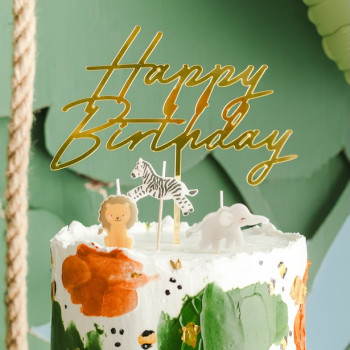 Bougies d’anniversaire Safari avec zèbre, lion et éléphant | BelleFete.ch 2