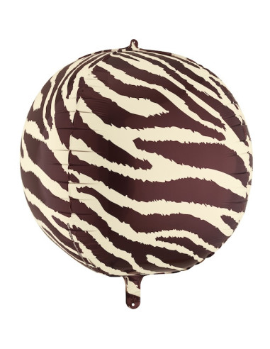 Zebra gestreifter Aluminiumballon – Geburtstagsdekoration Dschungel-Safari-Thema | BelleFete.ch