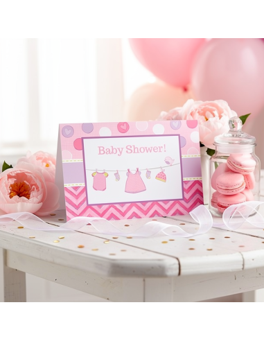 Inviti per baby shower - Set di 8 biglietti con adesivi e buste | BelleFete.ch