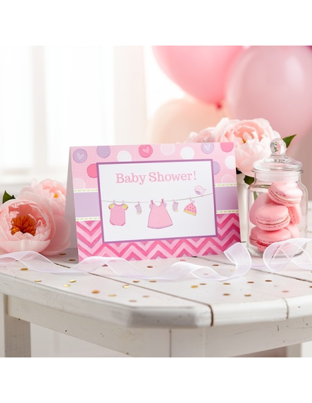 Inviti per baby shower - Set di 8 biglietti con adesivi e buste | BelleFete.ch