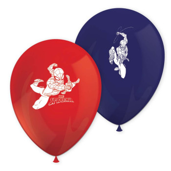 Palloncini di Spiderman rossi e blu (set da 8) | BelleFete.ch