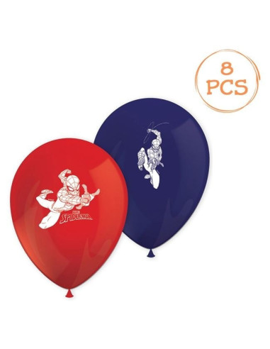 Spiderman Luftballons rot & blau (8er-Set) | BelleFete.ch
