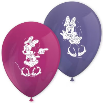 Palloncini Disney di Minnie Mouse rosa e viola (set da 8) | BelleFete.ch