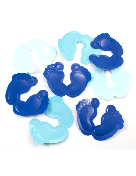 Confettis XL "Empreintes de pied Bleu" - Bellefete.ch - Suisse - Baby Shower