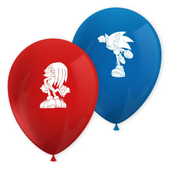 Palloncini di Sonic the Hedgehog, rossi e blu (8 pezzi) | BelleFete.ch
