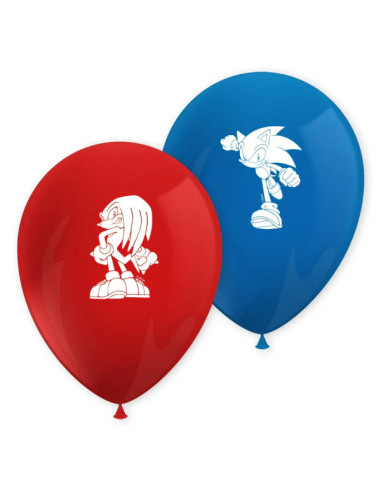 Palloncini di Sonic the Hedgehog, rossi e blu (8 pezzi) | BelleFete.ch