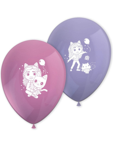 Palloncini rosa e viola per la casa delle bambole di Gabby (8 pezzi) | BelleFete.ch