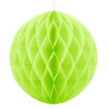 Boule de Papier Vert Lime 20 cm - Déco Suspendue