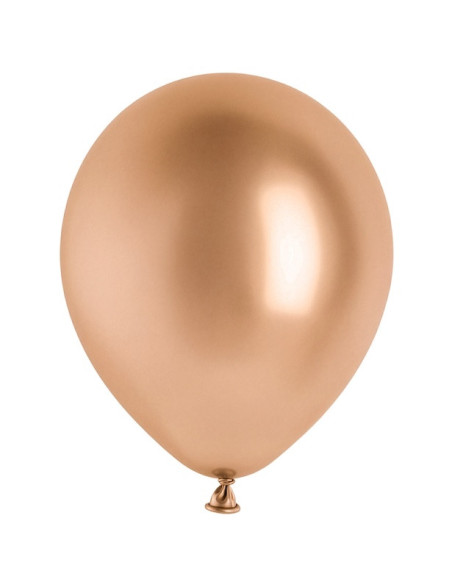 10 Ballons Or Rose 30 cm - Déco Tendance Effet Miroir