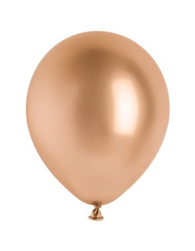 50 Mini Ballons Or Rose 12 cm - Déco Arche & Fête