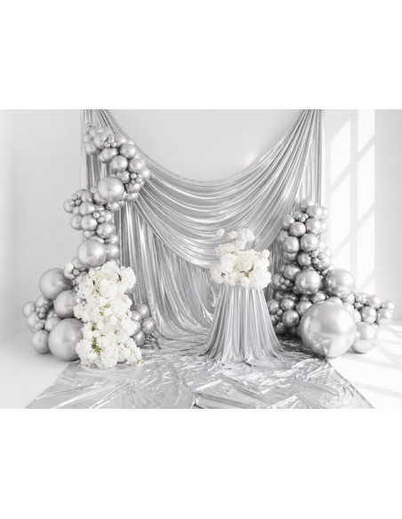 10 Ballons Effet Miroir Argent 30 cm - Déco Fête