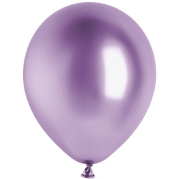 10 Ballons Effet Miroir Violet 30 cm - Déco Fête