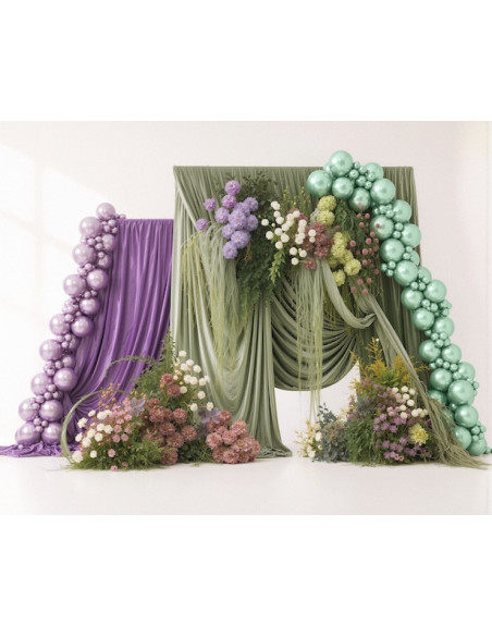 50 Mini-Ballons Flaschengrün 12 cm - Party-Deko