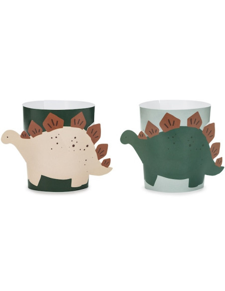 6 Manchons pour Gobelets Dinosaure - Déco Anniversaire Enfant