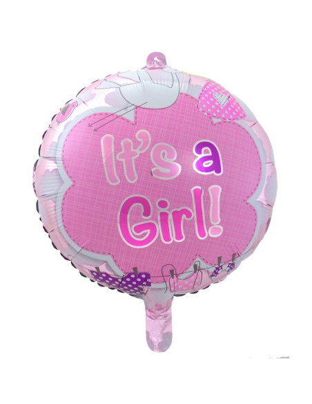 Rosa Ballon „Es ist ein Mädchen“ - Bellefete.ch - Schweiz - Babyparty