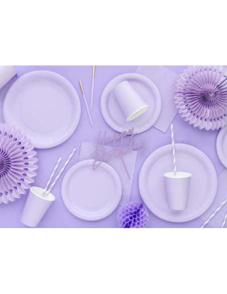 Trio von Papierrosetten in Lavendel 20-30 cm - Wanddekoration