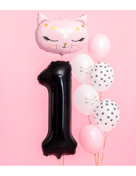 Schwarzer Zahlenballon 1, 86 cm - Dekoration für Geburtstag & Party
