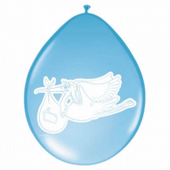 Palloncini cicogna blu per baby shower