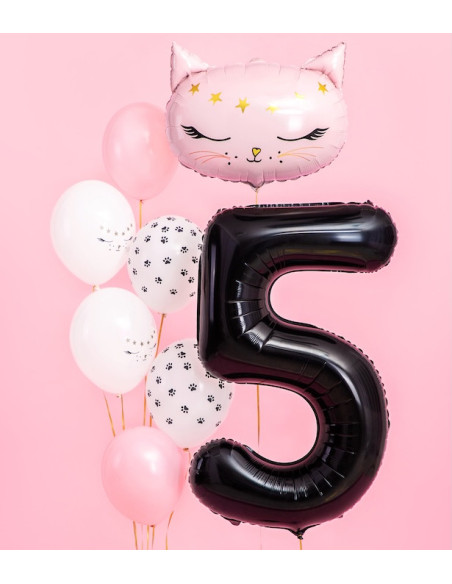 Palloncino Numero 5 Nero 86 cm - Decorazione per Compleanno e Festa