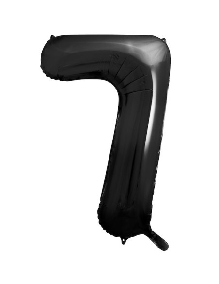 Schwarzer Zahlenballon 7, 86 cm - Dekoration für Geburtstag & Feier