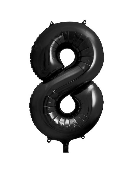 Palloncino Numero 8 Nero 86 cm - Decorazione Compleanno & Festa