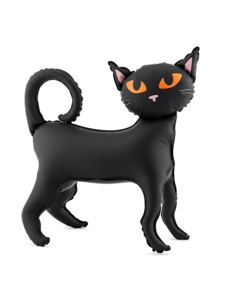 Ballon Chat Noir sur Pied 45x48 cm - Déco Halloween