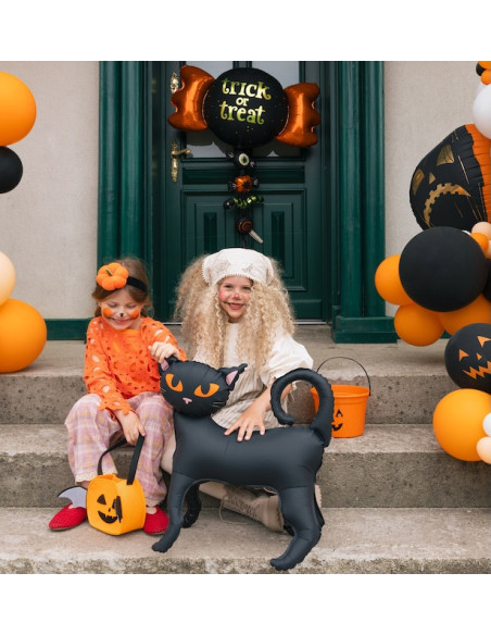 Ballon Chat Noir sur Pied 45x48 cm - Déco Halloween