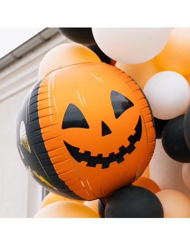 Ballon Citrouilles Effrayantes 50 cm - Déco Halloween Sphérique