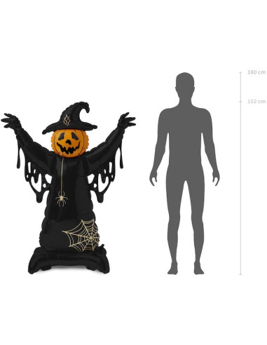 Ballon Épouvantail XXL sur Pied 111x152 cm - Déco Halloween