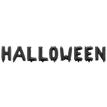 Guirlande Ballon Halloween Noir 230 cm - Inscription Déco