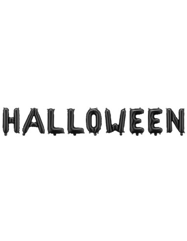 Guirlande Ballon Halloween Noir 230 cm - Inscription Déco
