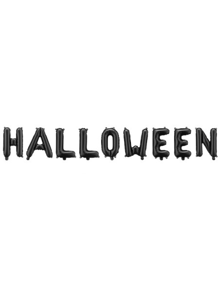 Guirlande Ballon Halloween Noir 230 cm - Inscription Déco