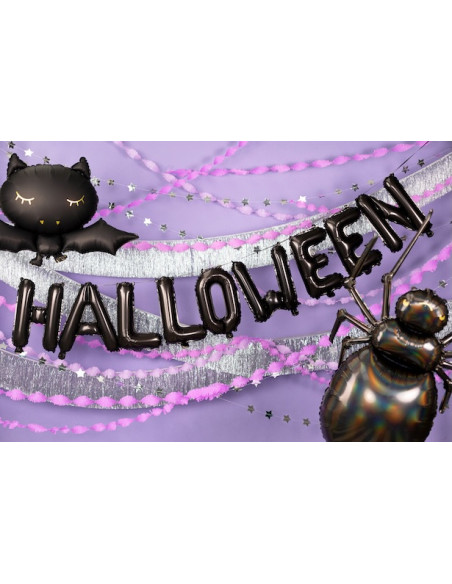 Guirlande Ballon Halloween Noir 230 cm - Inscription Déco
