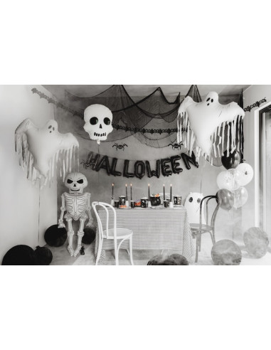 Guirlande Ballon Halloween Noir 230 cm - Inscription Déco