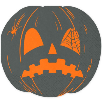 Kürbis-Papierservietten 16,5x15 cm (20 Stück) - Halloween-Deko