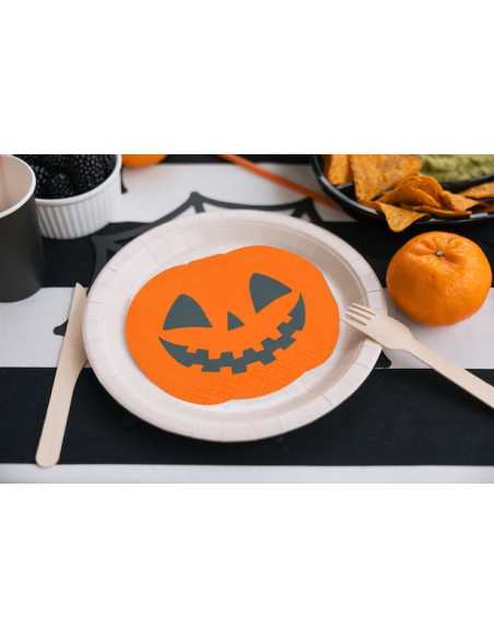 Serviettes en Papier Citrouilles 16.5x15 cm (20 pcs) - Déco Halloween